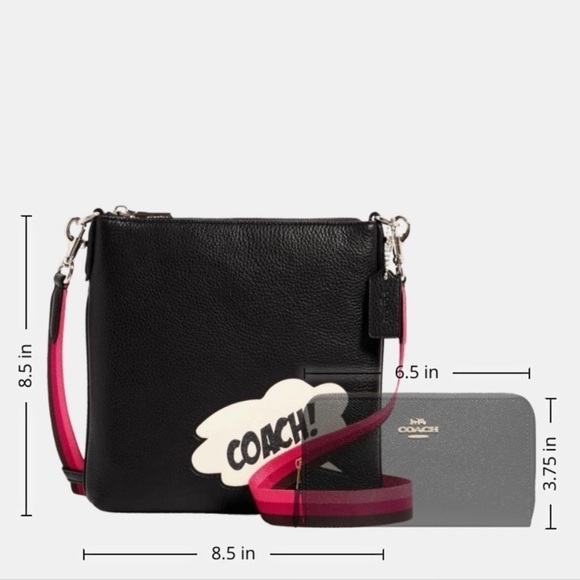 Authentic Coach Marvel Crossbody Comic Theme NWOT - Picture 8 of 13